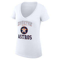 Houston Astros G-III 4Her by Carl Banks Women's Super-Slim Fit Lightweight Team Logo Graphic V-Neck T-Shirt | MLB US