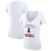 Los Angeles Angels G-III 4Her by Carl Banks Women's Super-Slim Fit Lightweight Team Logo Graphic V-Neck T-Shirt | MLB Near me