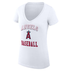 Los Angeles Angels G-III 4Her by Carl Banks Women's Super-Slim Fit Lightweight Team Logo Graphic V-Neck T-Shirt | MLB Near me