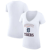 Detroit Tigers G-III 4Her by Carl Banks Women's Super-Slim Fit Lightweight Team Logo Graphic V-Neck T-Shirt | MLB Sale