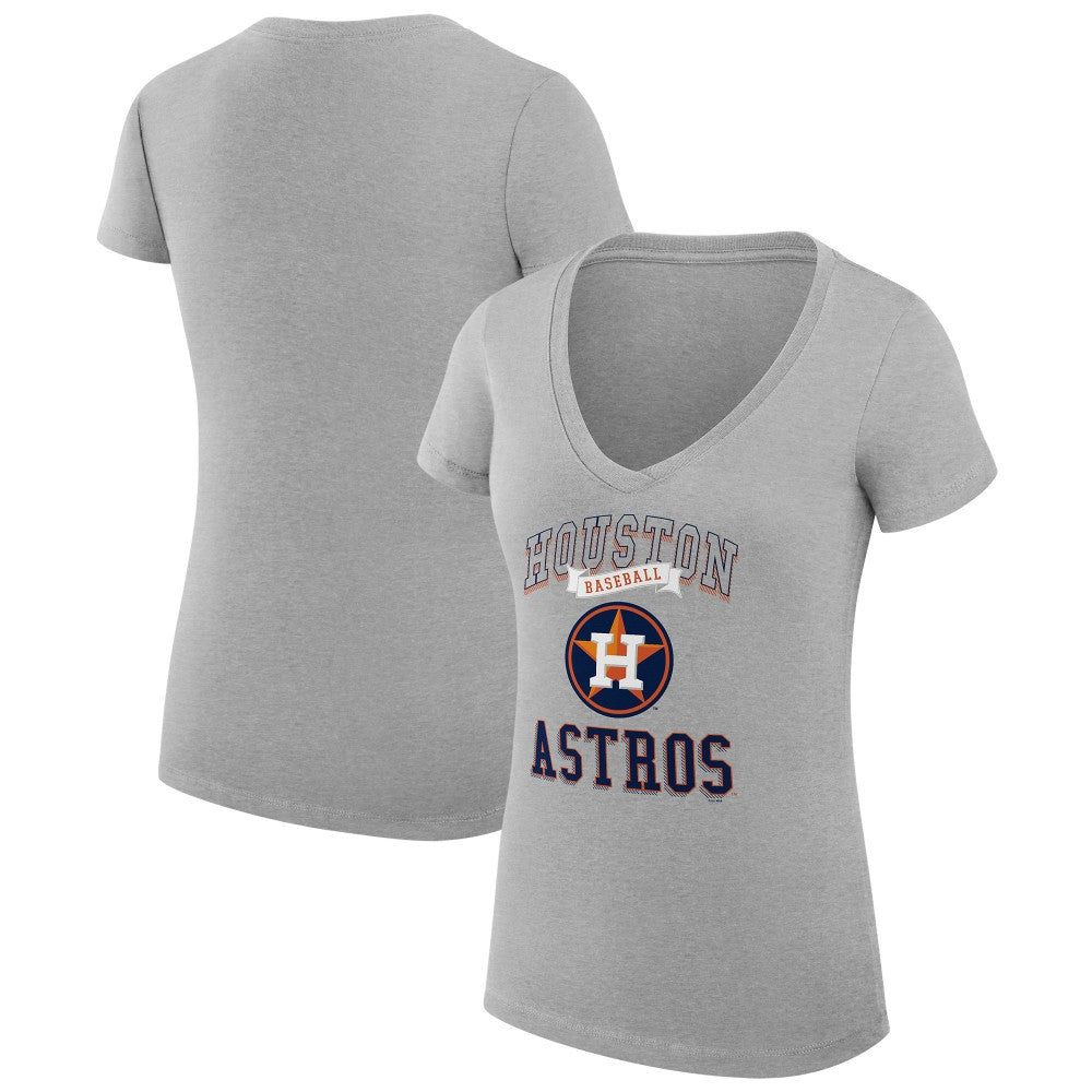 Houston Astros G-III 4Her by Carl Banks Women's Super-Slim Fit Lightweight Team Logo Graphic V-Neck T-Shirt | MLB Online