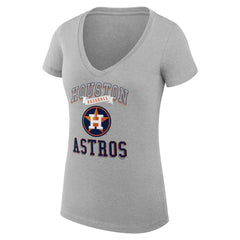 Houston Astros G-III 4Her by Carl Banks Women's Super-Slim Fit Lightweight Team Logo Graphic V-Neck T-Shirt | MLB Online
