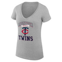 Minnesota Twins G-III 4Her by Carl Banks Women's Super-Slim Fit Lightweight Team Logo Graphic V-Neck T-Shirt | MLB US