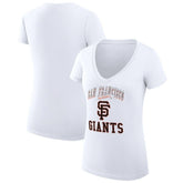 San Francisco Giants G-III 4Her by Carl Banks Women's Super-Slim Fit Lightweight Team Logo Graphic V-Neck T-Shirt | MLB Outlet