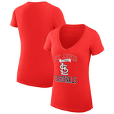 St. Louis Cardinals G-III 4Her by Carl Banks Women's Super-Slim Fit Lightweight Team Logo Graphic V-Neck T-Shirt | MLB US