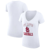 St. Louis Cardinals G-III 4Her by Carl Banks Women's Super-Slim Fit Lightweight Team Logo Graphic V-Neck T-Shirt | MLB Shop