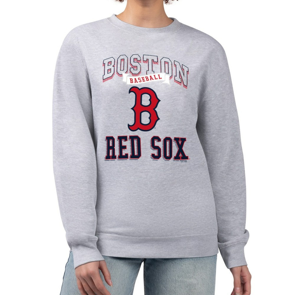 Boston Red Sox G-III 4Her by Carl Banks Women's Team Logo Graphic Tri-Blend Fleece Pullover Sweatshirt | MLB Near me