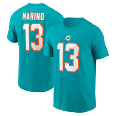 Miami Dolphins Nike Dan Marino Retired Player Name & Number T-Shirt