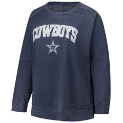 Dallas Cowboys Profile Women's Plus Size Acid Wash Raglan Sweatshirt