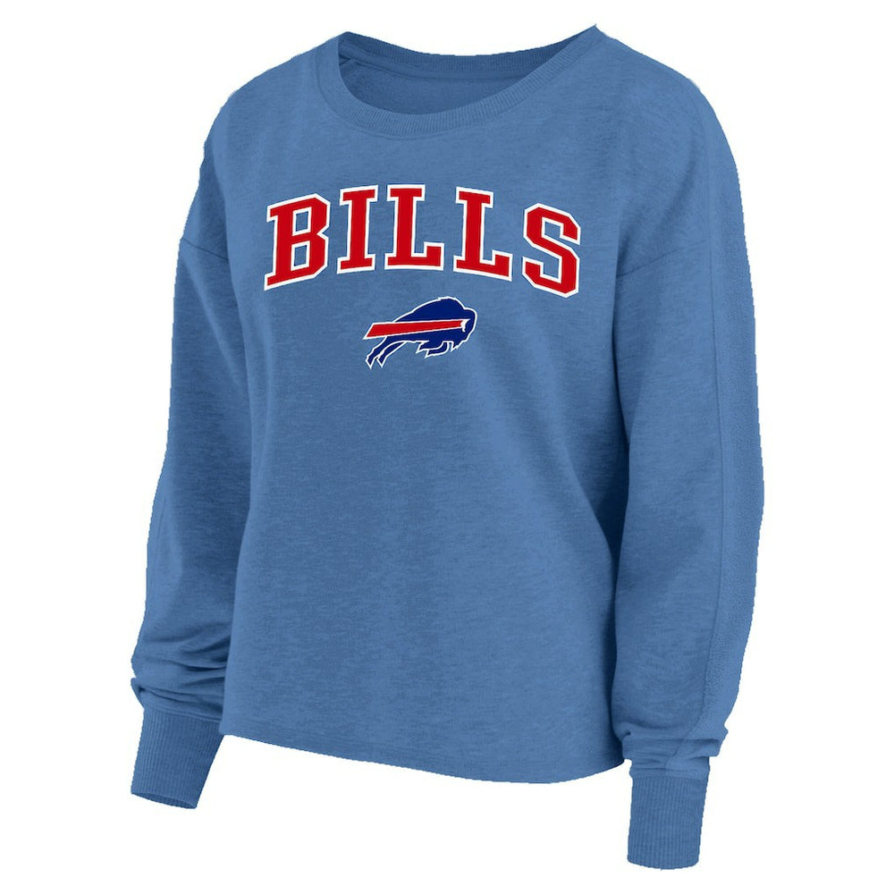 Buffalo Bills Profile Women's Plus Size Acid Wash Raglan Sweatshirt