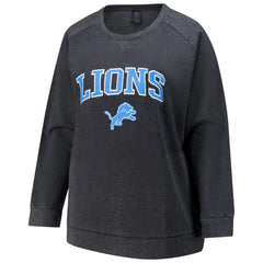 Detroit Lions Profile Women's Plus Size Acid Wash Raglan Sweatshirt