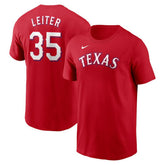 Jack Leiter Texas Rangers Nike Fuse Name & Number T-Shirt | MLB Sale