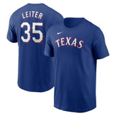 Jack Leiter Texas Rangers Nike Fuse Name & Number T-Shirt | MLB For sale