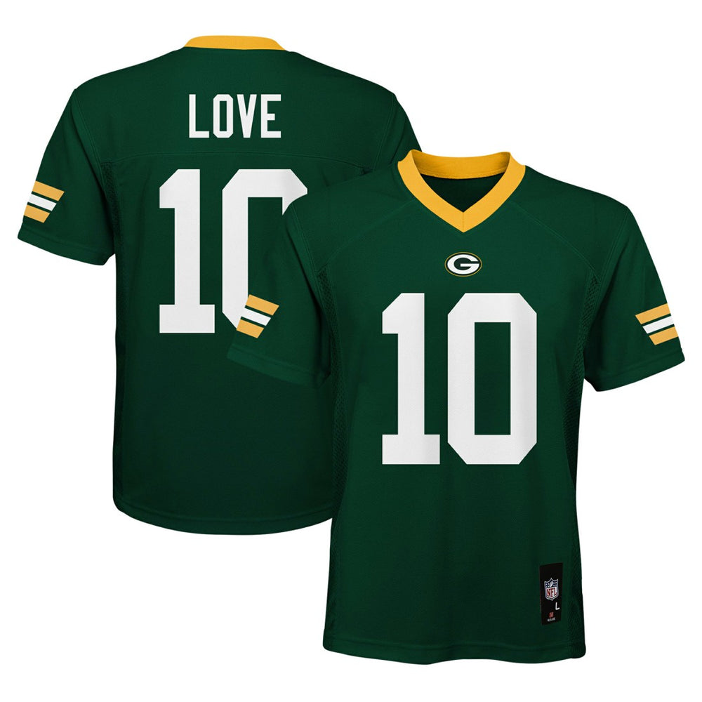 Green Bay Packers Jordan Love Youth Replica Player Jersey