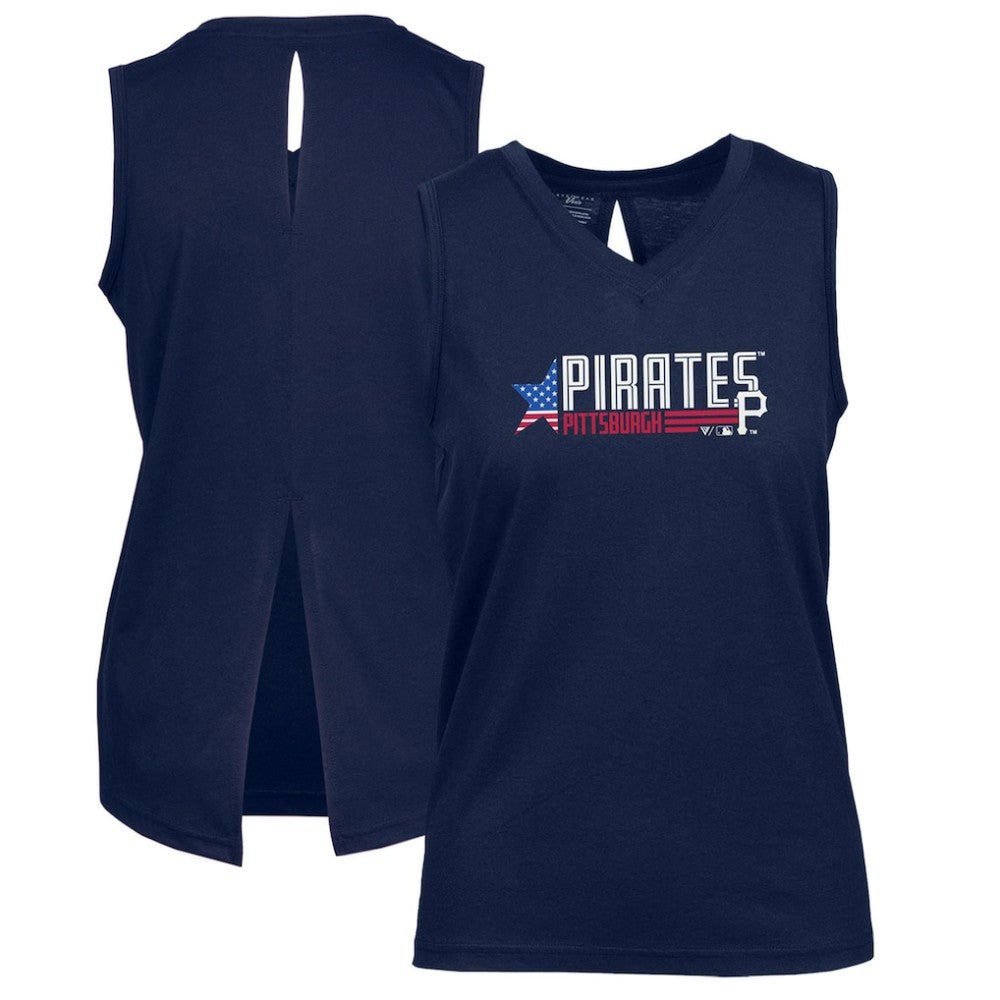 Pittsburgh Pirates Levelwear Women's Paisley Independence Aviation Tank Top | MLB Shop