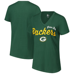 Green Bay Packers G-III 4Her by Carl Banks Women's Post Season V-Neck T-Shirt