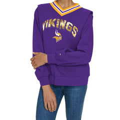 Minnesota Vikings Tommy Hilfiger Women's Alice V-Neck Pullover Sweatshirt