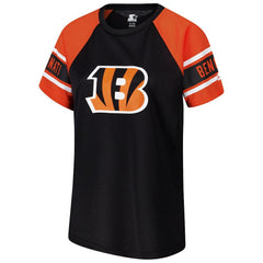 Cincinnati Bengals Starter Women's 1st Rounder Color Block Raglan Top