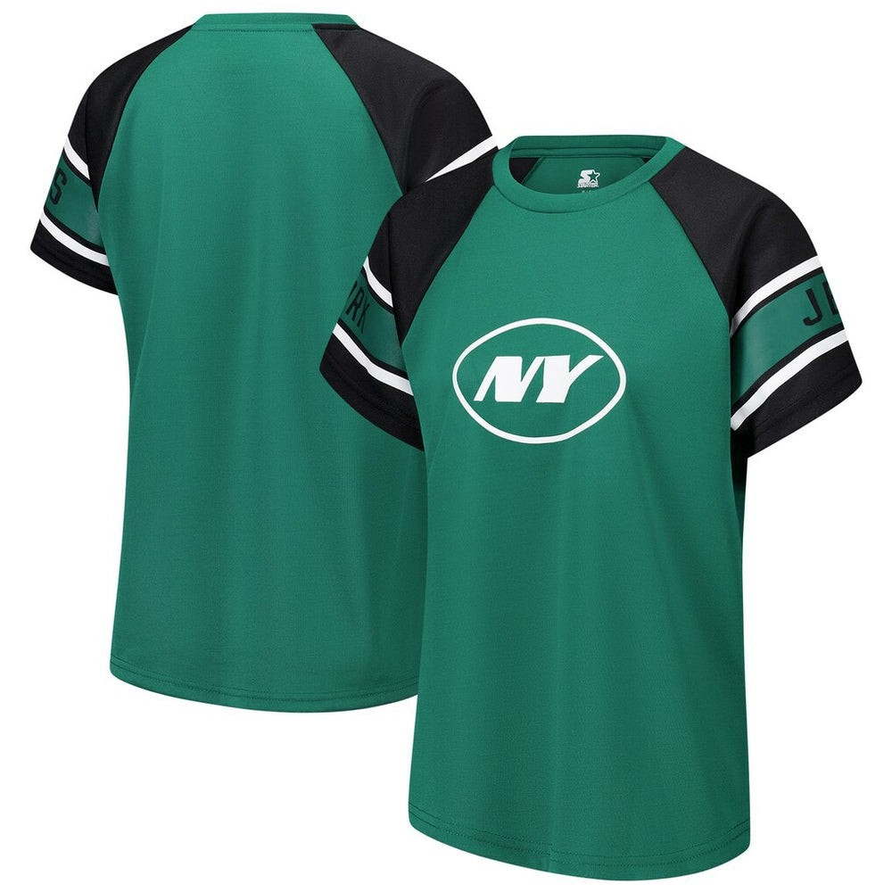 New York Jets Starter Women's 1st Rounder Color Block Raglan Top