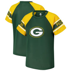 Green Bay Packers Starter Women's 1st Rounder Color Block Raglan Top