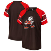 Cleveland Browns Starter Women's 1st Rounder Color Block Raglan Top