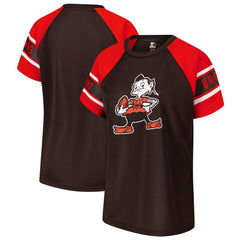 Cleveland Browns Starter Women's 1st Rounder Color Block Raglan Top