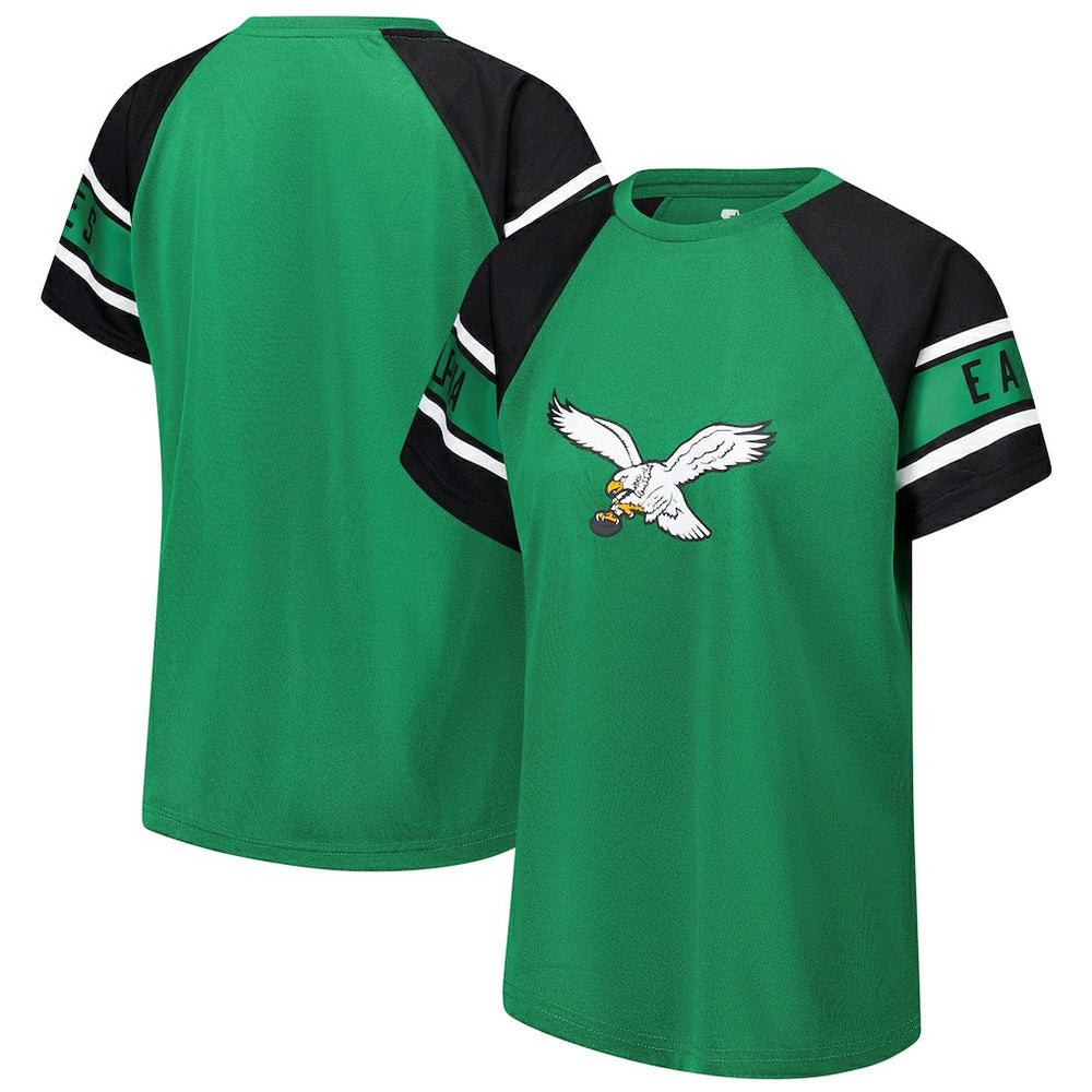 Philadelphia Eagles Starter Women's 1st Rounder Color Block Raglan Top