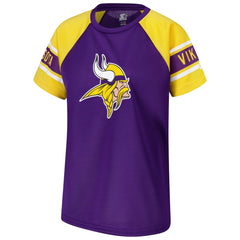 Minnesota Vikings Starter Women's 1st Rounder Color Block Raglan Top