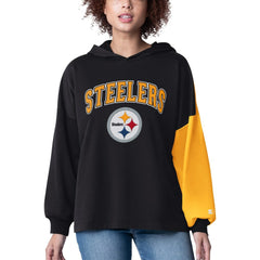Pittsburgh Steelers Starter Women's Power Move Long Sleeve Pullover Hoodie