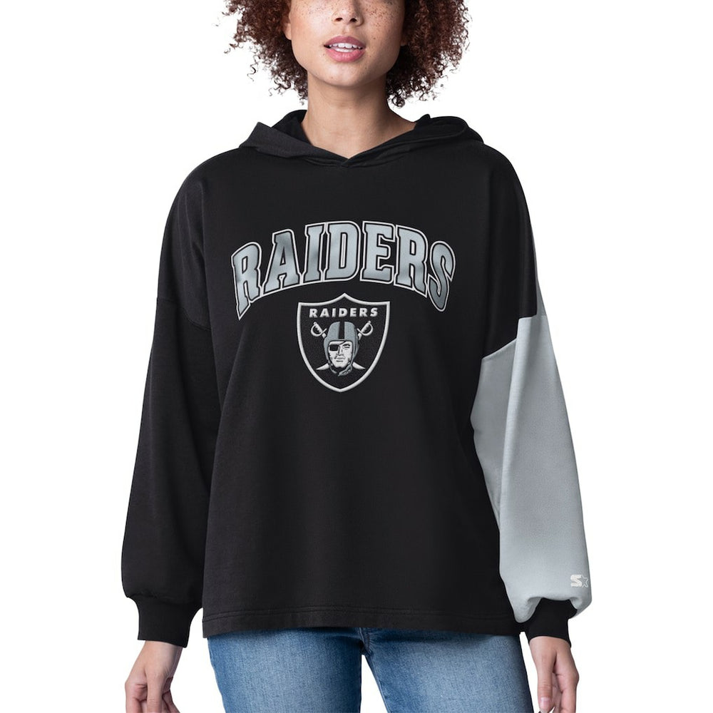 Las Vegas Raiders Starter Women's Power Move Long Sleeve Pullover Hoodie