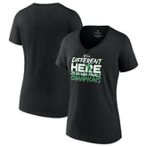 Boston Celtics Women's 2024 NBA Finals Champions Pump Fake Hometown Originals V-Neck T-Shirt New