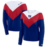 New York Giants WEAR by Erin Andrews Women's Chevron Tri-Blend Long Sleeve T-Shirt