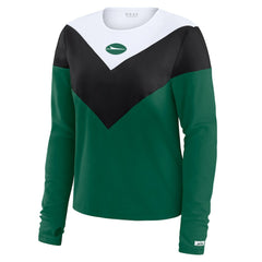 New York Jets WEAR by Erin Andrews Women's Chevron Tri-Blend Long Sleeve T-Shirt