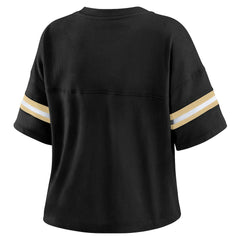 New Orleans Saints WEAR by Erin Andrews Women's Plus Size Color Block Boxy V-Neck T-Shirt