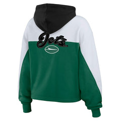 New York Jets WEAR by Erin Andrews Women's Color Block Full-Zip Hoodie