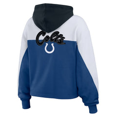 Indianapolis Colts WEAR by Erin Andrews Women's Plus Size Color Block Full-Zip Hoodie