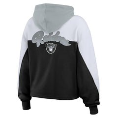Las Vegas Raiders WEAR by Erin Andrews Women's Plus Size Color Block Full-Zip Hoodie