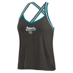 Jacksonville Jaguars WEAR by Erin Andrews Women's Cross Strap Tri-Blend Tank Top