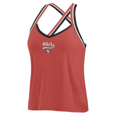 San Francisco 49ers WEAR by Erin Andrews Women's Cross Strap Tri-Blend Tank Top