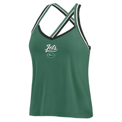 New York Jets WEAR by Erin Andrews Women's Cross Strap Tri-Blend Tank Top