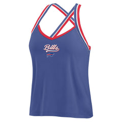 Buffalo Bills WEAR by Erin Andrews Women's Cross Strap Tri-Blend Tank Top