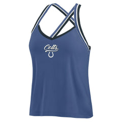 Indianapolis Colts WEAR by Erin Andrews Women's Cross Strap Tri-Blend Tank Top