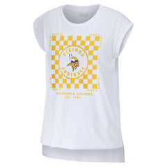 Minnesota Vikings WEAR by Erin Andrews Women's Checker Muscle Tank Top