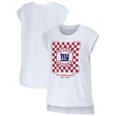 New York Giants WEAR by Erin Andrews Women's Checker Muscle Tank Top