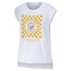 Pittsburgh Steelers WEAR by Erin Andrews Women's Checker Muscle Tank Top