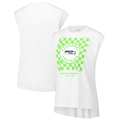 Seattle Seahawks WEAR by Erin Andrews Women's Checker Muscle Tank Top