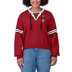 San Francisco 49ers WEAR by Erin Andrews Women's Lace-Up Sweater