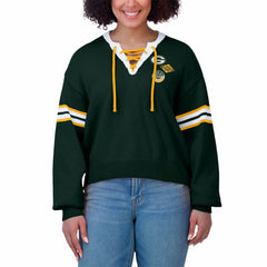 Green Bay Packers WEAR by Erin Andrews Women's Lace-Up Sweater
