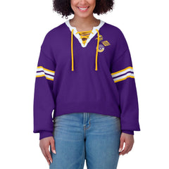 Minnesota Vikings WEAR by Erin Andrews Women's Lace-Up Sweater