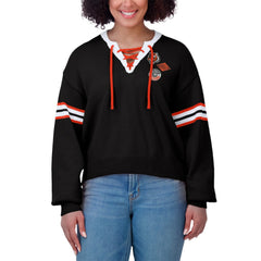 Cincinnati Bengals WEAR by Erin Andrews Women's Lace-Up Sweater